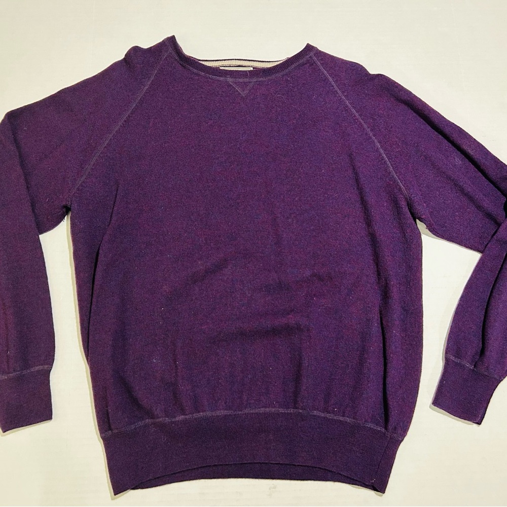 Peter Millar Wool Blend Purple Crewneck Sweater Mens XL Vintage Golf Pullover